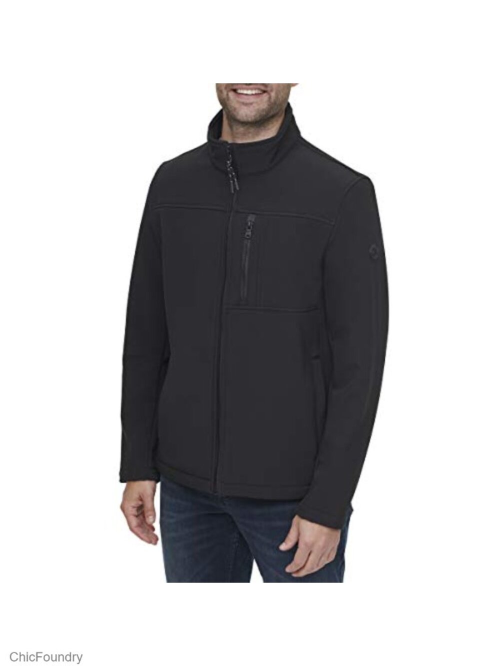 Water Resistant Soft Shell Open Bottom Jacket - Picture 4 of 6